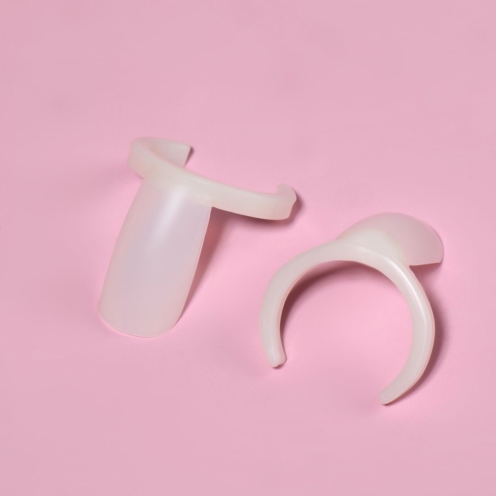 Палитра для лаков на баночку &laquo;Ноготки&raquo;, d - 2 см, 50 шт, форма мягкий квадрат, цвет слоновая кость