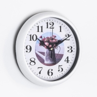 Часы настенные интерьерные "Талли", бесшумные, d-20 см, циферблат d-17 см