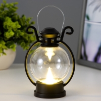 Ночник "Свечка в фонаре" 3хLR1130 черный 8х8х12 см RISALUX Ночник "Свечка в фонаре" 3хLR1130 черный 8х8х12 см RISALUX