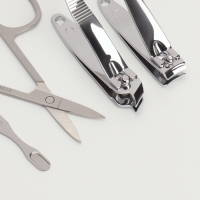 Набор маникюрный «Тренд», 6 предметов, в футляре, цвет чёрный Набор маникюрный «Тренд», 6 предметов, в футляре, цвет чёрный