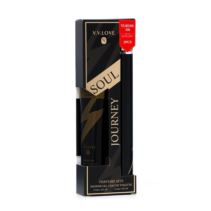 Парфюмерный набор мужской Soul Journey: Туалетная вода, 35мл + Гель для душа, 35мл