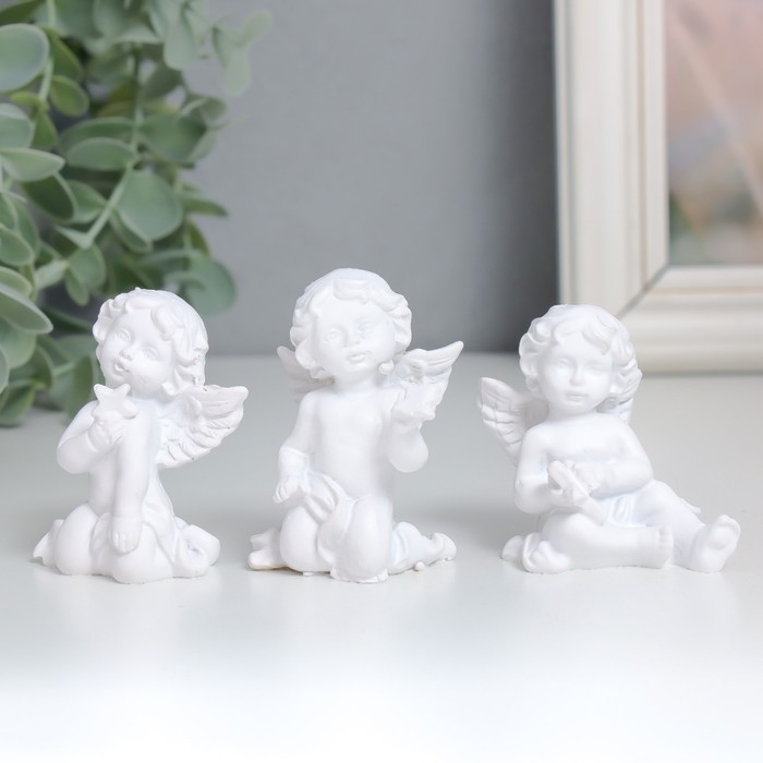 Сувенир полистоун Сувенир полистоун "Белоснежный ангел со звёздочкой" МИКС 4,5х3,5х5,5 см