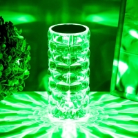 Настольная лампа с ПДУ "Призма" LED RGB сенсорная АКБ 8х8х18 см RISALUX