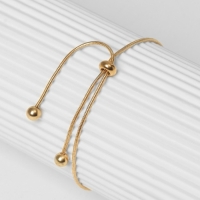 Браслет &laquo;Затяжка&raquo; утончённый, цвет золото