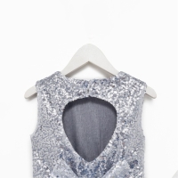 Платье для девочки с пайетками KAFTAN, размер 30 (98-104), цвет серый Платье для девочки с пайетками KAFTAN, размер 30 (98-104), цвет серый