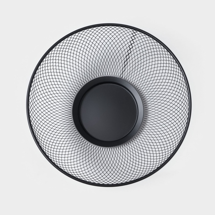 Фруктовница Доляна &laquo;Сетка&raquo;, 26,5&times;26,5&times;12,8 см, чёрная