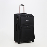 Чемодан большой 95 л (L), отдел на молнии, с расширением, кодовый замок, 3 колеса, 2 наружных кармана, цвет чёрный Чемодан большой 95 л (L), отдел на молнии, с расширением, кодовый замок, 3 колеса, 2 наружных кармана, цвет чёрный