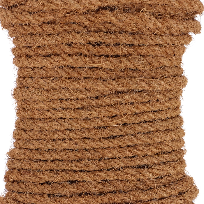 Канат кокосовый, кручёный, диаметр 8 мм, бухта 20 м, Greengo Канат кокосовый, кручёный, диаметр 8 мм, бухта 20 м, Greengo