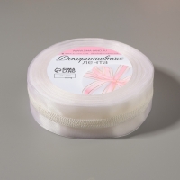 Лента декоративная, капроновая, 25 мм, 9 &plusmn; 0,5 м, цвет белый №001