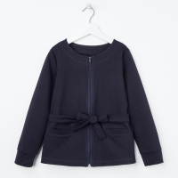 Школьный кардиган для девочки, цвет синий, рост 140 см