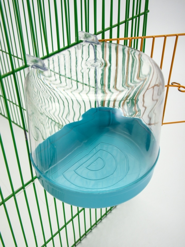 Купалка для птиц, внешняя 12 х 9 х 11 см, бирюзовая Купалка для птиц, внешняя 12 х 9 х 11 см, бирюзовая