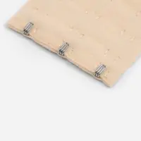 Застёжка для бюстгальтера, удлинитель, 3 ряда 3 крючка, 5&times;5.5 см, бежевая