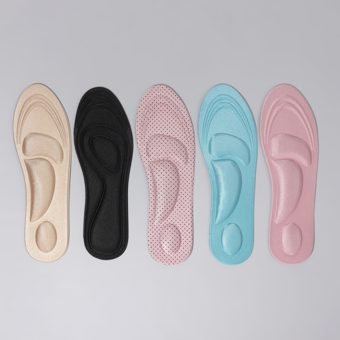 Стельки для обуви, универсальные, амортизирующие, р-р RU до 40 (р-р Пр-ля до 40), 26 см, пара, цвет МИКС