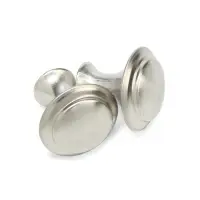 Ручка кнопка ТУНДРА, d=23 мм, цвет матовый никель