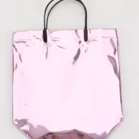 Пакет подарочный ПВХ, голография, розовый, пластиковая ручка, 26&times;22.5&times;10 см