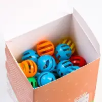 Шарик для кошек с бубенчиком "Футбол", 3,8 см, фасовка 60 шт, микс цветов