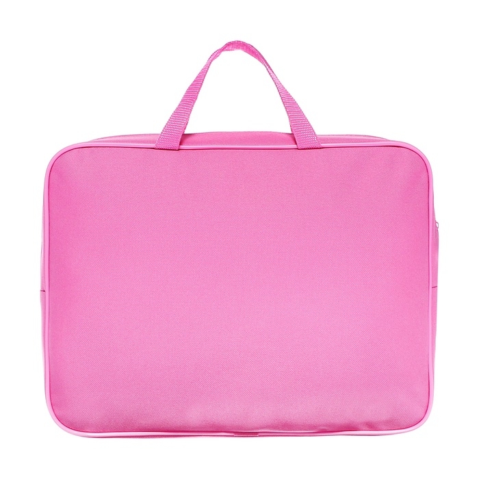 Папка с ручками текстиль А4, 350 х 265 x 80 мм, ПМД 4-22 "Аниме с пандами" (объемный 3D-рисунок с эффектом металлика)