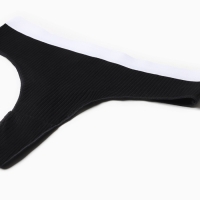 Трусы бразилиана MINAKU рубчик размер 44-46, цвет чёрный Трусы бразилиана MINAKU рубчик размер 44-46, цвет чёрный