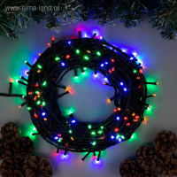Гирлянда &laquo;Нить&raquo; 20 м, IP20, тёмная нить, 200 LED, свечение мульти, 8 режимов, 220 В