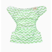 Многоразовый подгузник &laquo;Зигзаги&raquo;, 3-15 кг, цвет зеленый, Крошка Я