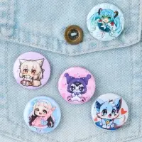 Значок металлический, закатной &laquo;Аниме&raquo;, d=2.5 см, МИКС