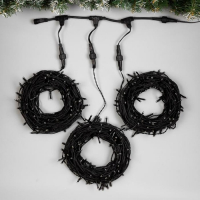 Гирлянда &laquo;Клип-лайт&raquo; 3 нити по 20 м, IP44, УМС, тёмная нить, 399 LED, свечение белое, 8 режимов, 24 В