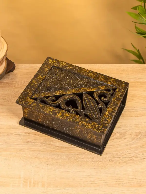 Шкатулка "Завитки" 24х18х9 см, МДФ