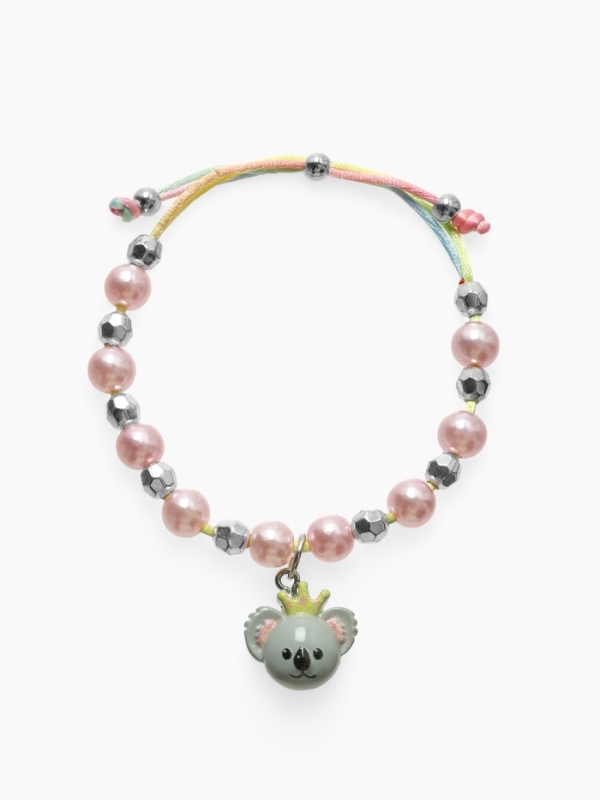 Браслет детский Браслет детский "Выбражулька" на затяжке, коала с бусинами, цветной