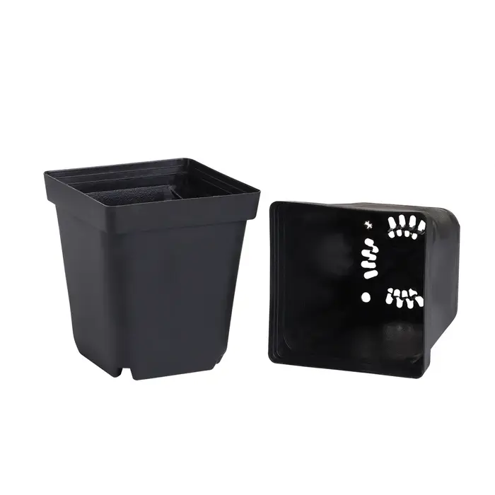 Горшок для рассады, 700 мл, d=10 см, h=12.5 см, пластик, чёрный, Greengo