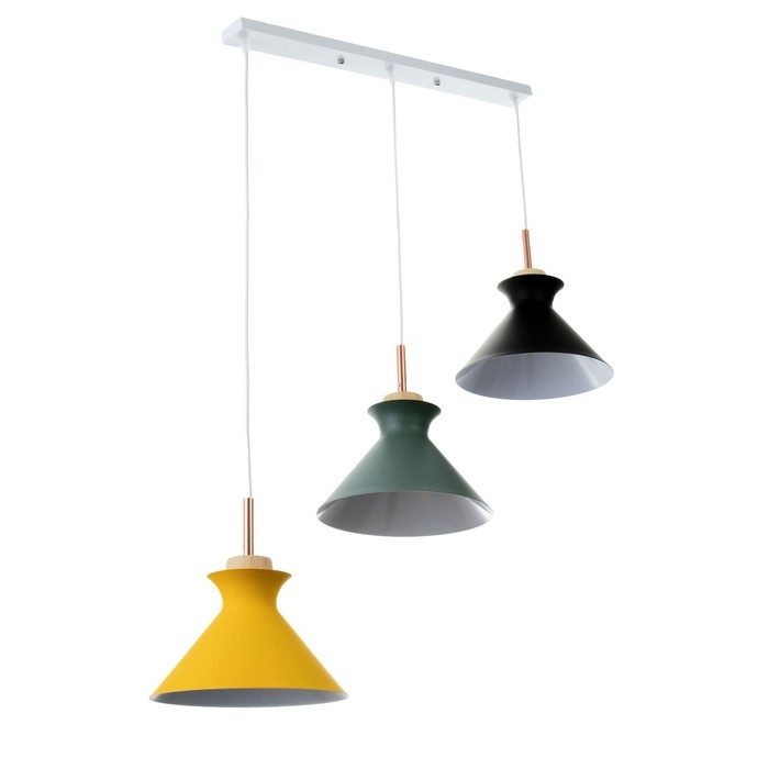 Светильник BayerLux "Мирелла" 3хЕ27 40Вт желтый черный зеленый 26х51х26-126см