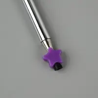 Перо белое с серебром (наконечник ручка), дл.25 см