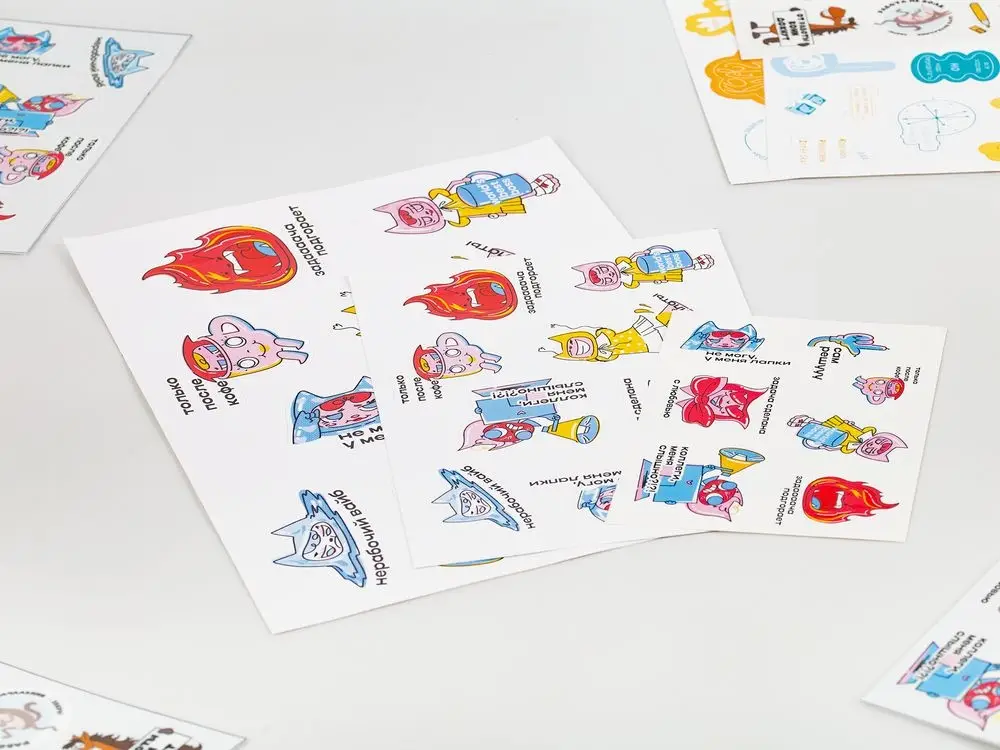 Наклейки из ПВХ Sticker Pack на заказ, M