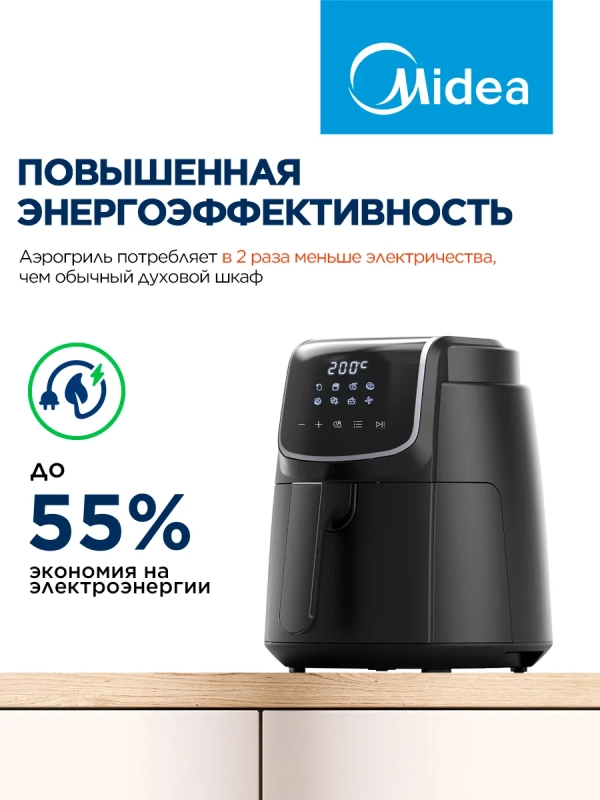 Аэрогриль MAF-1040, чаша 4л, 1500 Вт, 8 автопрограмм, сенсор