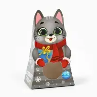 Коробка складная с окном &laquo;Котик&raquo;, 9 х 15.6 х 6 см