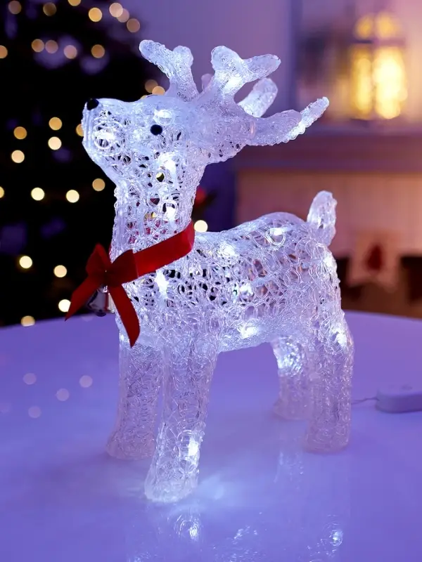 Светильник фигура светодиодная &laquo;Олень&raquo;, 40 см, 50 LED, 220V, БЕЛЫЙ