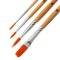 Набор кистей синтетика 4 штуки, ErichKrause "Простоквашино" для акварели и гуаши, в блистере