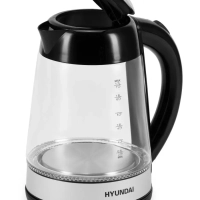 Чайник HYK-G3803 1.7л. 2200Вт черный серебристый