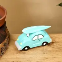 Сувенир "Машинка с серфом" дерево 13х5х7 см, цв. бирюзовый