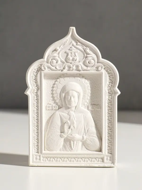 Икона "Святая Матрона" с подвесом размер 12х8х2 см, гипс