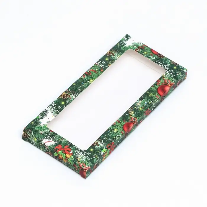 Коробка для шоколада с окном &laquo;Шишки&raquo;, 17.1&times;8&times;1.4 см