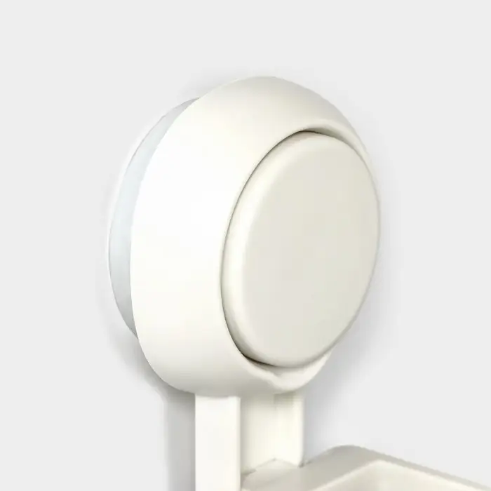 Держатель для душевой лейки на присоске, 6,8&times;5,5&times;12 см, цвет белый