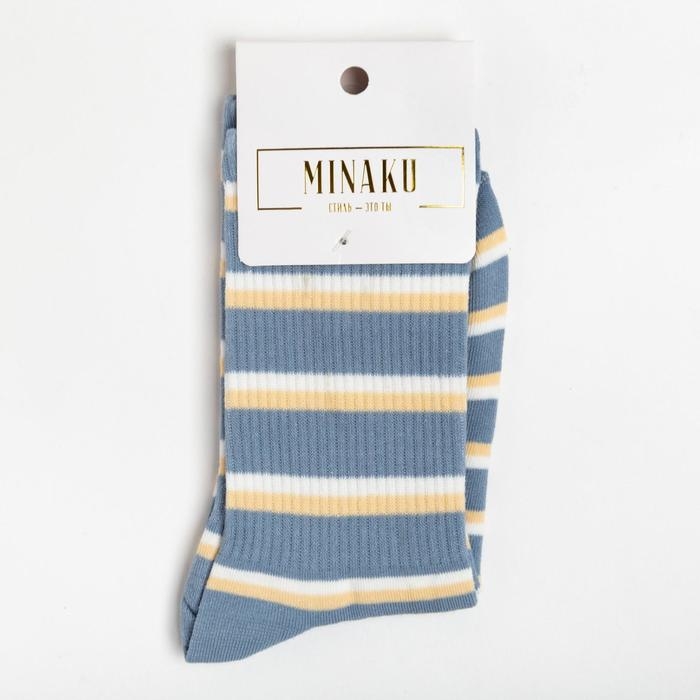 Носки MINAKU цвет синий, размер 36-41 (23-27 см)