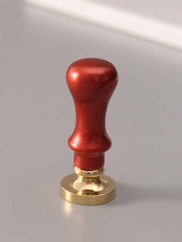 Печать для сургуча с пластиковой ручкой "Буква D на вензеле" 2,5х2,5х6,3 см