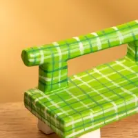 Сувенир дерево "Скамейка" цв. зелёный, 8,5х4х5 см