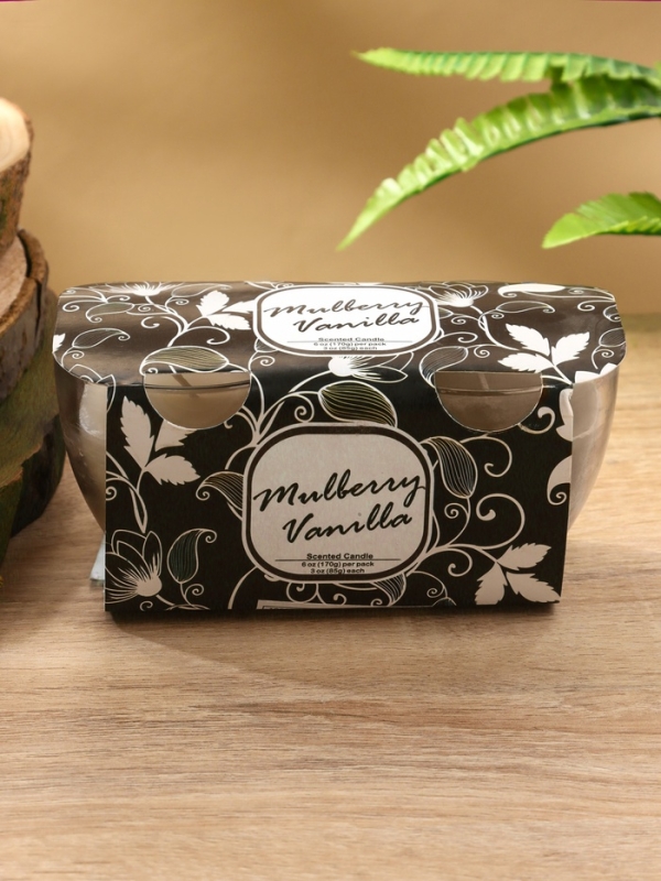 Набор свечей "SCENTED CANDLE" 100 гр, шелковица+ваниль