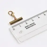 Концевик для браслета из бисера (пара) QF, 20 мм, металл, с цепочкой удлинителем, цвет золото