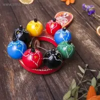 Сувенирный музыкальный инструмент &laquo;Маракас с шариками и пластинами&raquo;, радужный, 25&times;13&times;5 см, МИКС