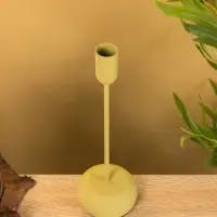 Подсвечник на 1 свечу текстурный "Оливковый" 8х8х25,5 см