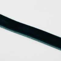 Лента бархатная, 10 мм, 18 &plusmn; 1 м, цвет изумрудный №34