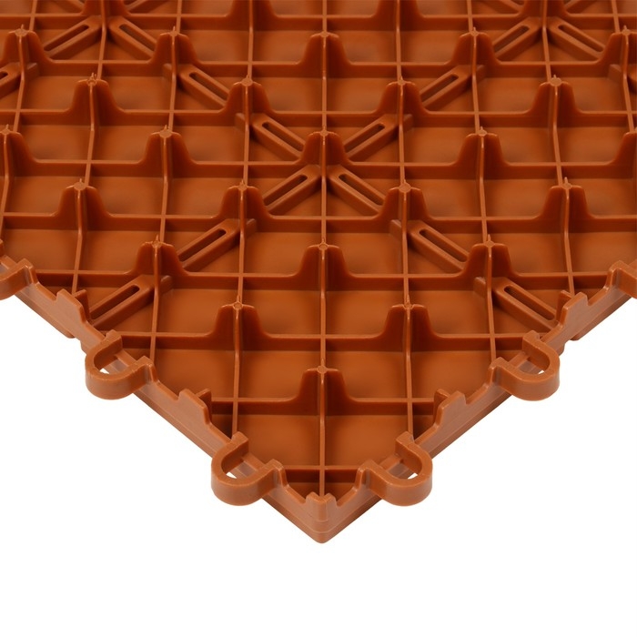 Модульное покрытие, 30 &times; 30 см, пластик, терракотовое, 1 шт.